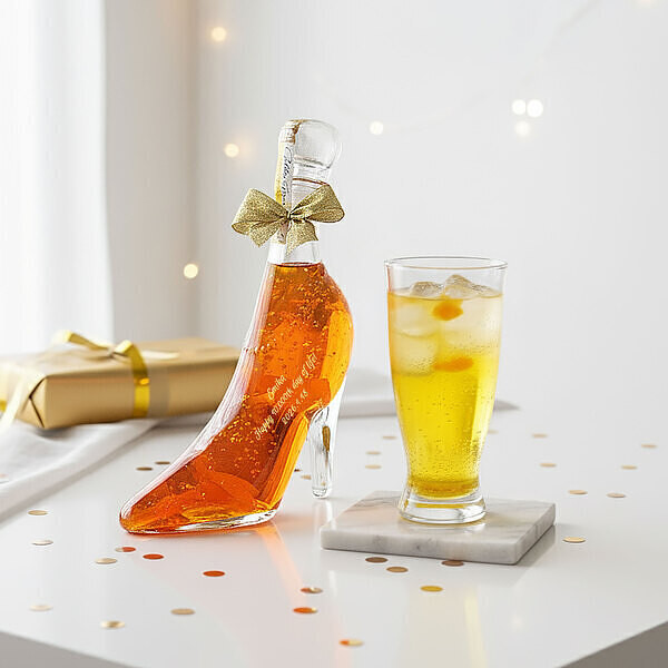 【名入れ】クリスマス バレンタイン 新婚祝い！ハイヒールリキュール ゴールデンローズ 348ml  ウォッカ
