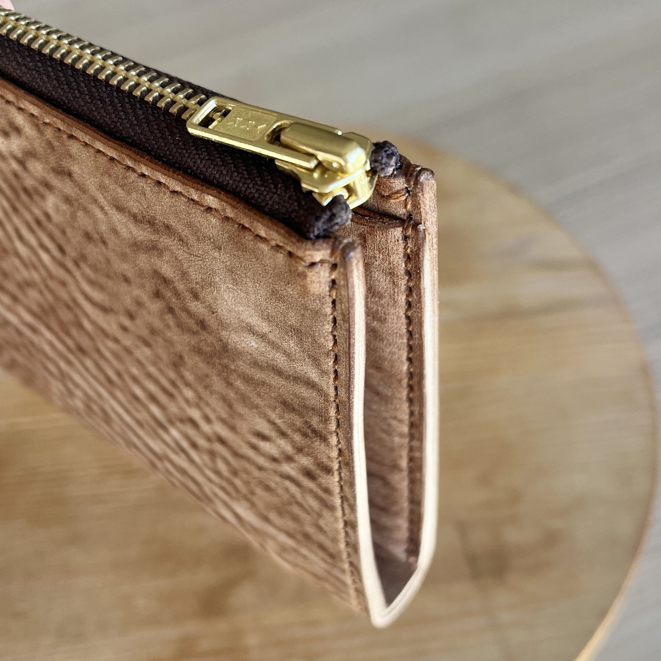 L字ファスナーミニウォレット（カードホルダー付き）　高級イタリア革