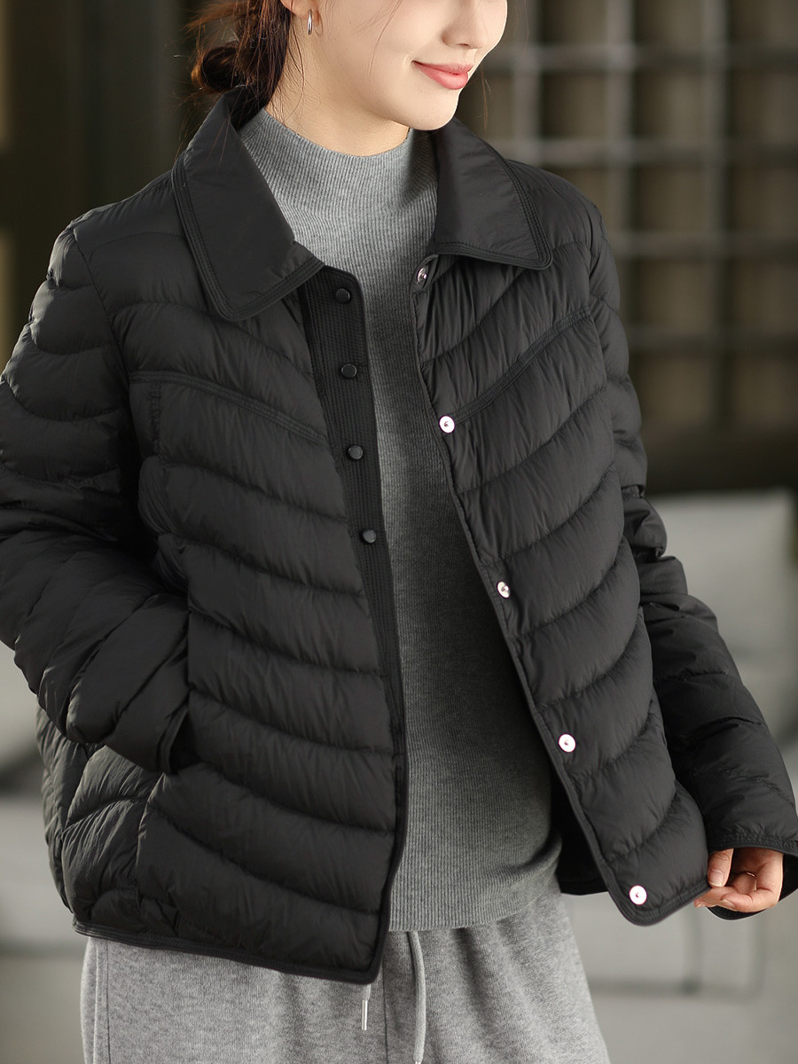 冬季ファッション 90% 白アヒルダウンウォームコート 女拼接シングルブルゾン厚手リバーシブルダウンジャケット