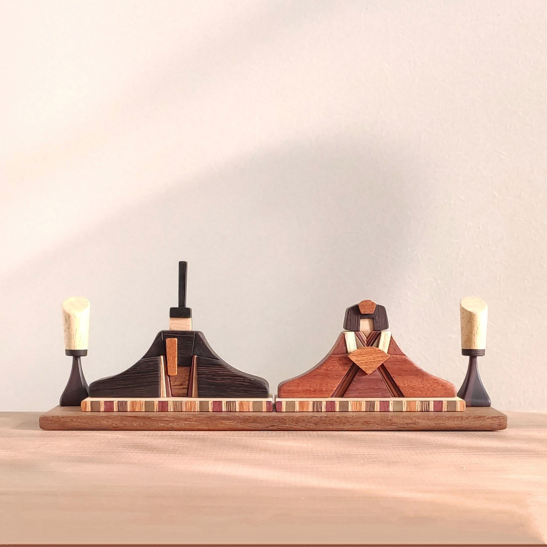 木のお雛様　ひな人形B