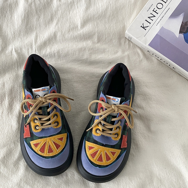 丸首楽福靴女性マドレーヌ厚底百合日系学生大頭小革靴秋の新学院風jk靴