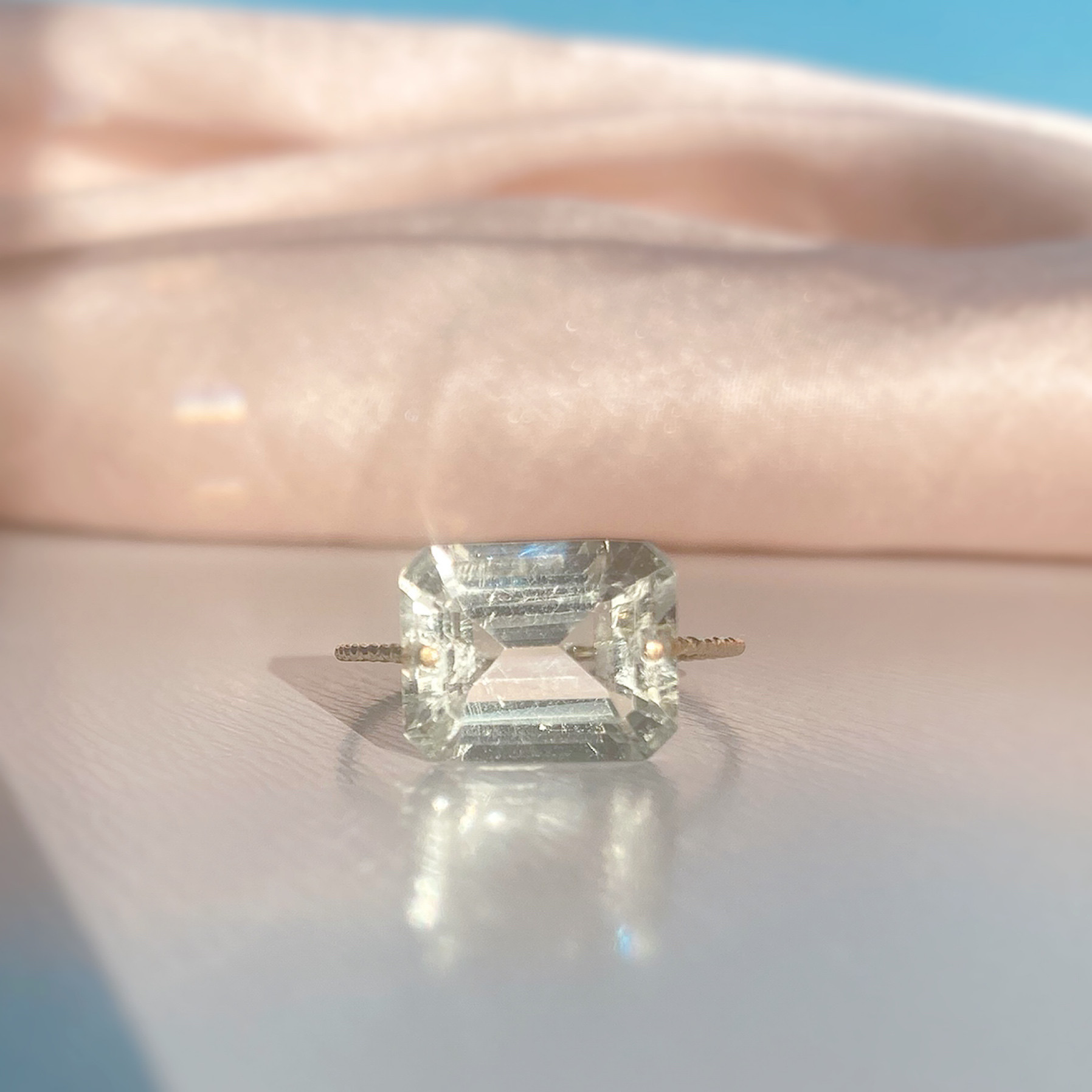 Prana candy gem ✴︎グリーンアメジスト✴︎k14gfリング