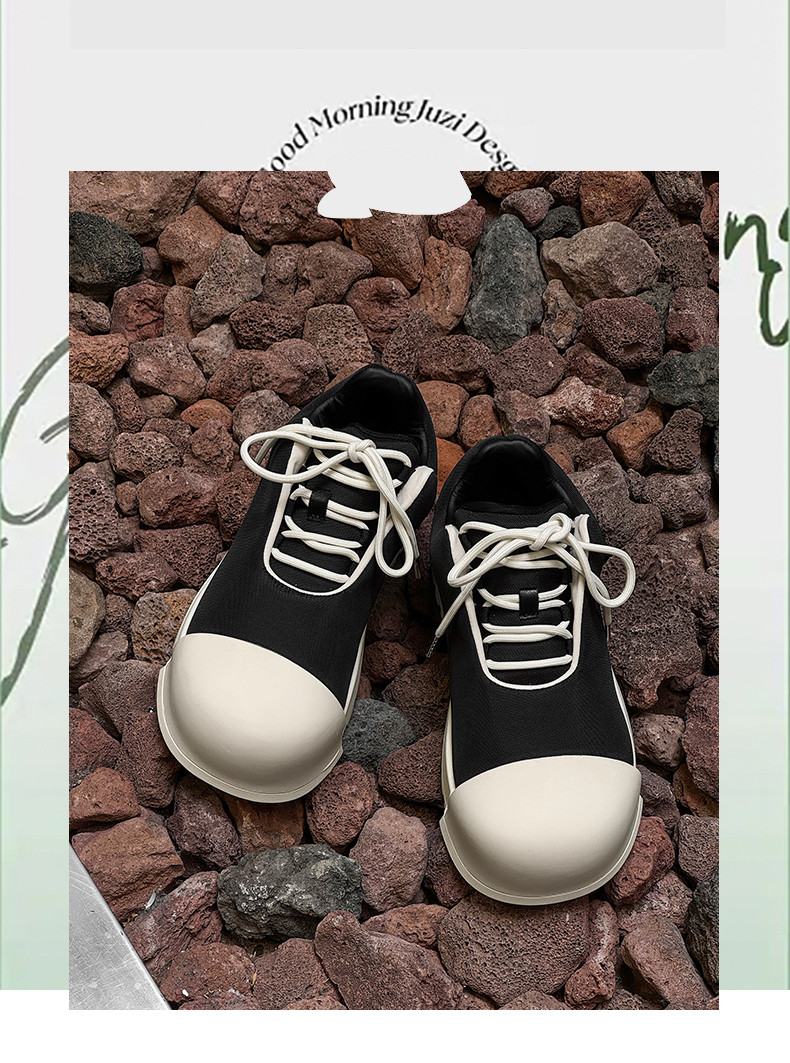 頭でっかちの靴男女の醜い萌えパン靴男女のマイナーなデザイン感カップルの厚底増高板靴通気マントー靴