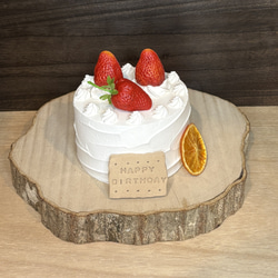 イチゴのクレイケーキ 2段飾り付き バースデー 誕生日 ウェディング