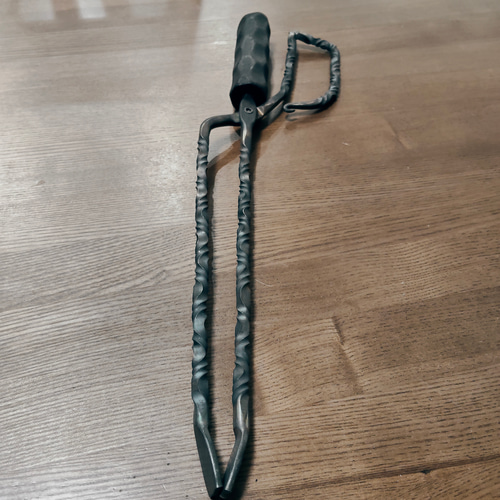 ステンレス ツイスト 火バサミ 薪バサミ トング キャンプ キャンプギア