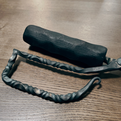 ステンレス ツイスト 火バサミ 薪バサミ トング キャンプ キャンプギア