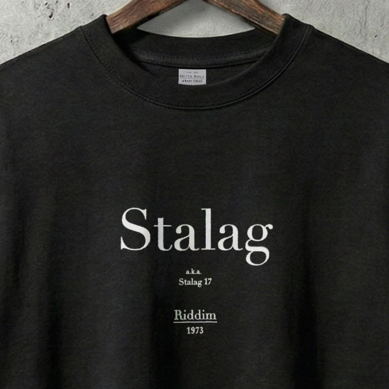 レゲエ リディムTシャツ｜Stalag /Stalag 17｜9.1oz 極厚ヘビーウェイト｜DTF 3箇所プリント