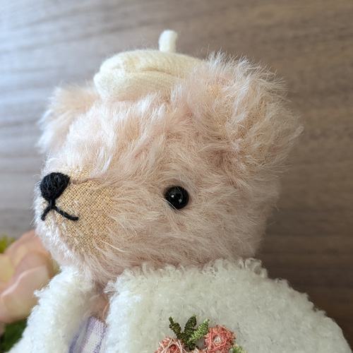 セット販売】ドイツ製モヘアのテディベア ＊ ベレー帽の仲良しくま
