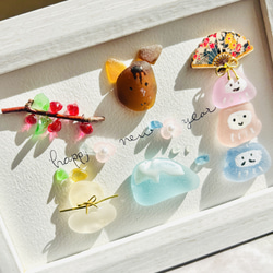 シーグラスアートhappy new year2026 春分 新年 干支 馬年 その他