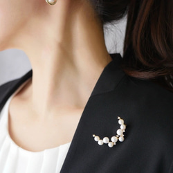 超值套裝【選擇您的耳環】珍珠三件組：胸針、耳環和項鍊。免運費。 第18張的照片