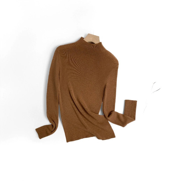 着心地がよく、きれいめに着られる 秋冬のセンターネックとタートルネックから選べます ウール100％ウールセーター 9色