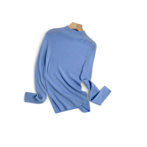 着心地がよく、きれいめに着られる 秋冬のセンターネックとタートルネックから選べます ウール100％ウールセーター 9色