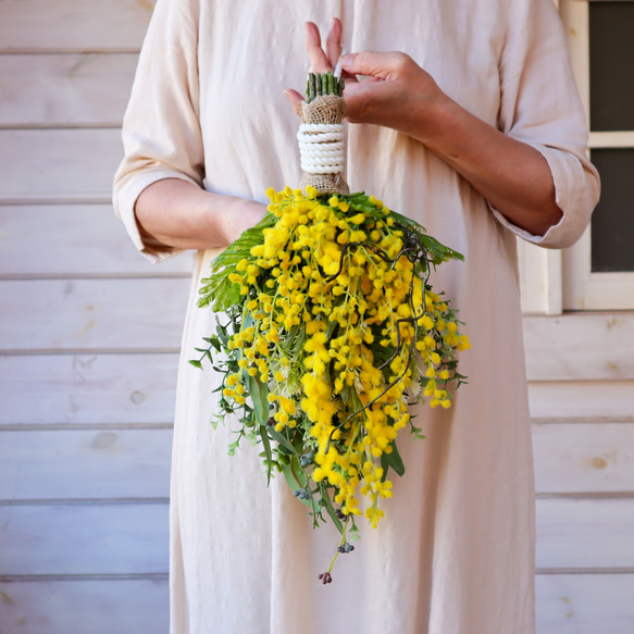 ミモザスワッグ｜ふんわりナチュラルな大人のミモザ｜アーティ