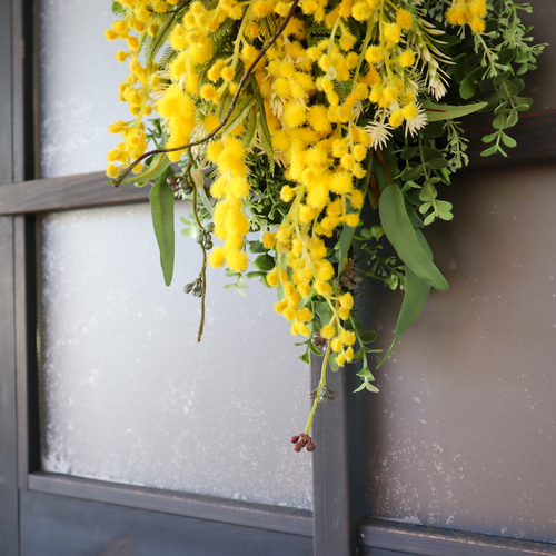 ミモザスワッグ｜ふんわりナチュラルな大人のミモザ｜アーティ