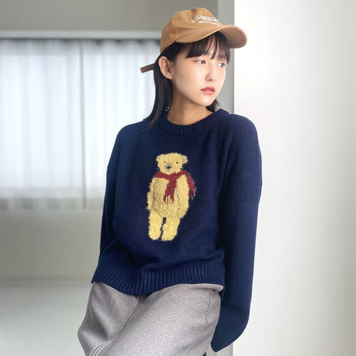 AW新作】年齢問わず着用できる大人のアニマルニット クマちゃん