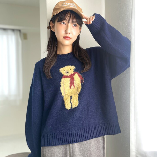 AW新作】年齢問わず着用できる大人のアニマルニット クマちゃん