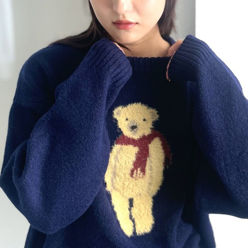 AW新作】年齢問わず着用できる大人のアニマルニット クマちゃん