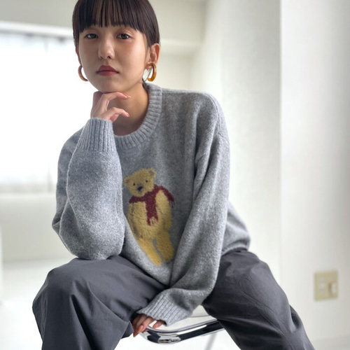 AW新作】年齢問わず着用できる大人のアニマルニット クマちゃん