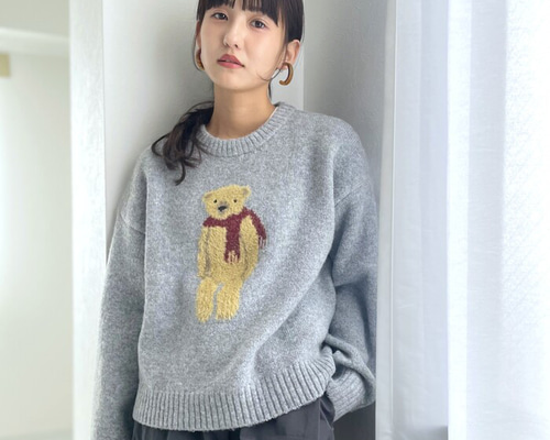 くまのニットセーター  あのちゃん着用 画像・写真 “極妻”あのちゃん、新年挨拶でニヒルな表情＆着物姿に「不