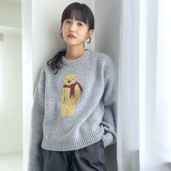 AW新作】年齢問わず着用できる大人のアニマルニット クマちゃん