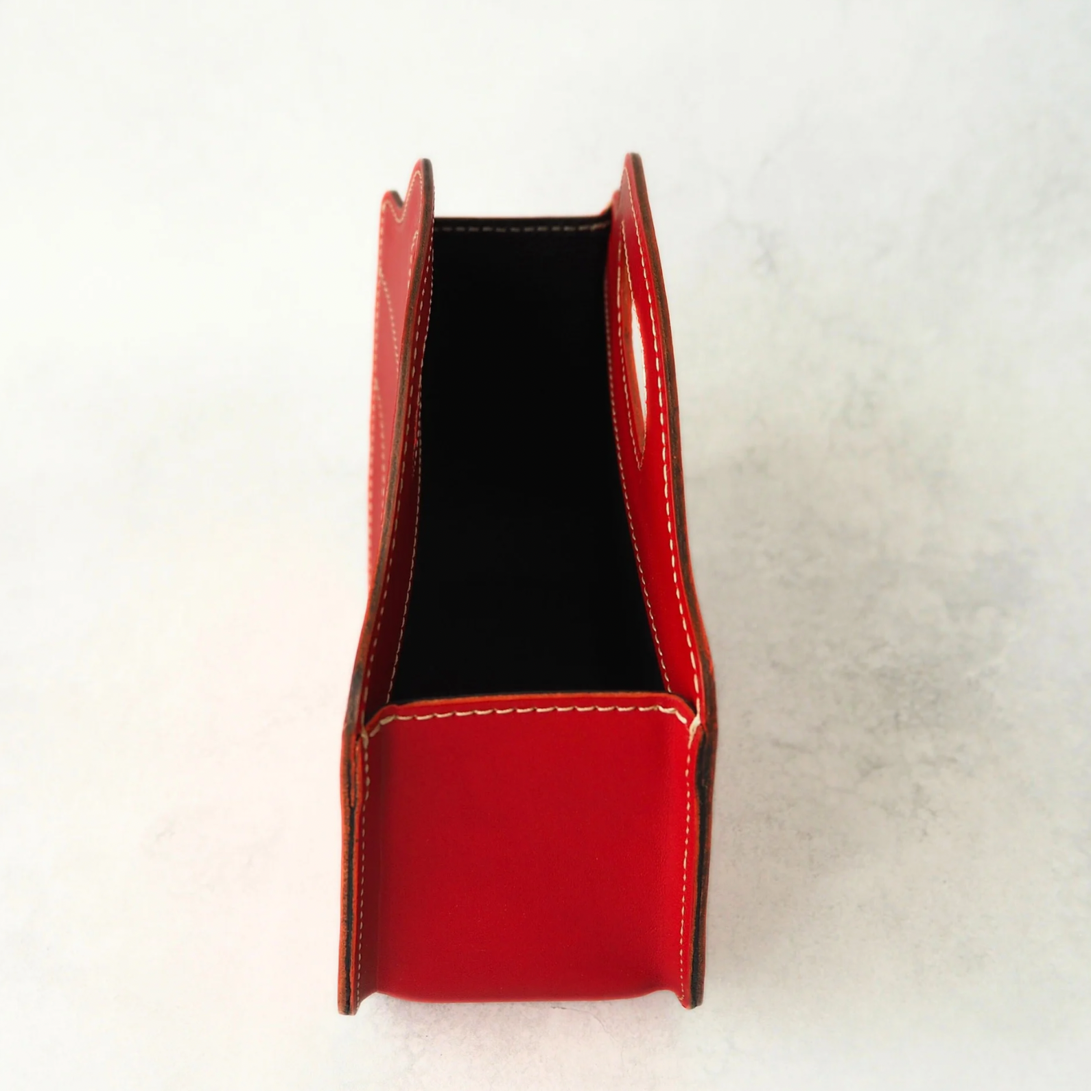 かわいく収納《本革》バッグ型の小物入れ（赤）