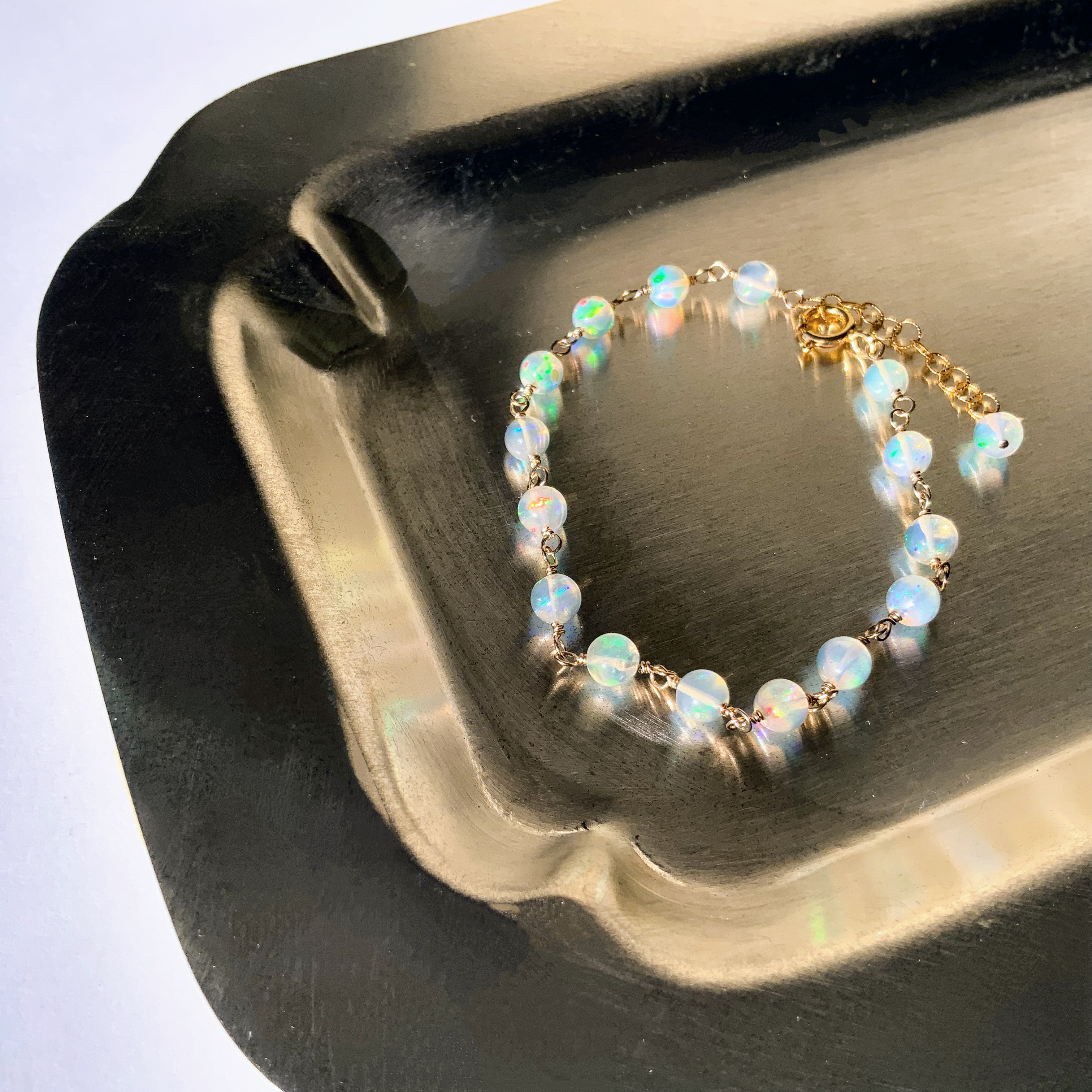 mon trésor✴︎私の宝物✴︎プレシャスオパールAll14Kgfブレスレット