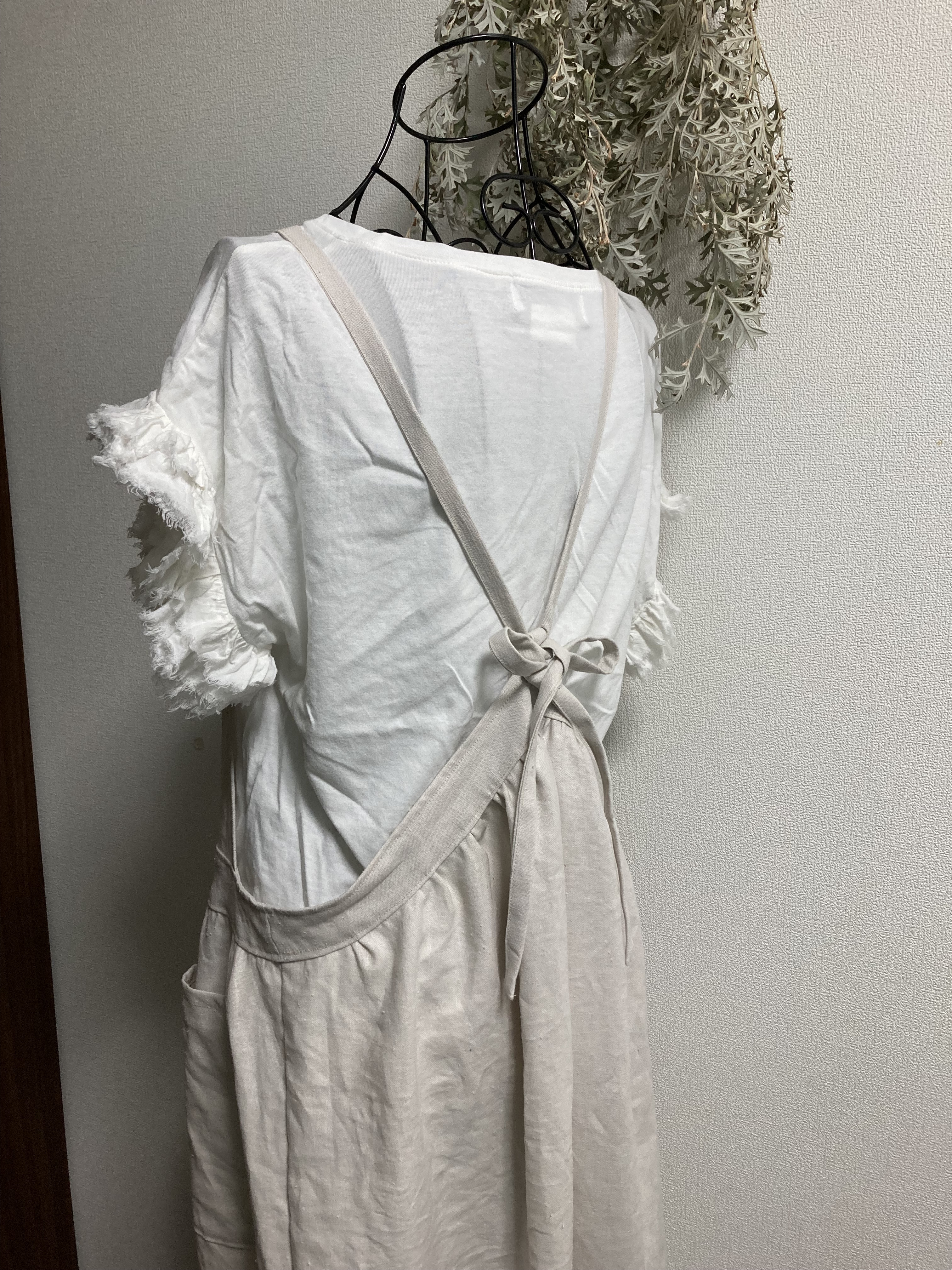 バックリボンが可愛い⭐︎エプロンワンピース