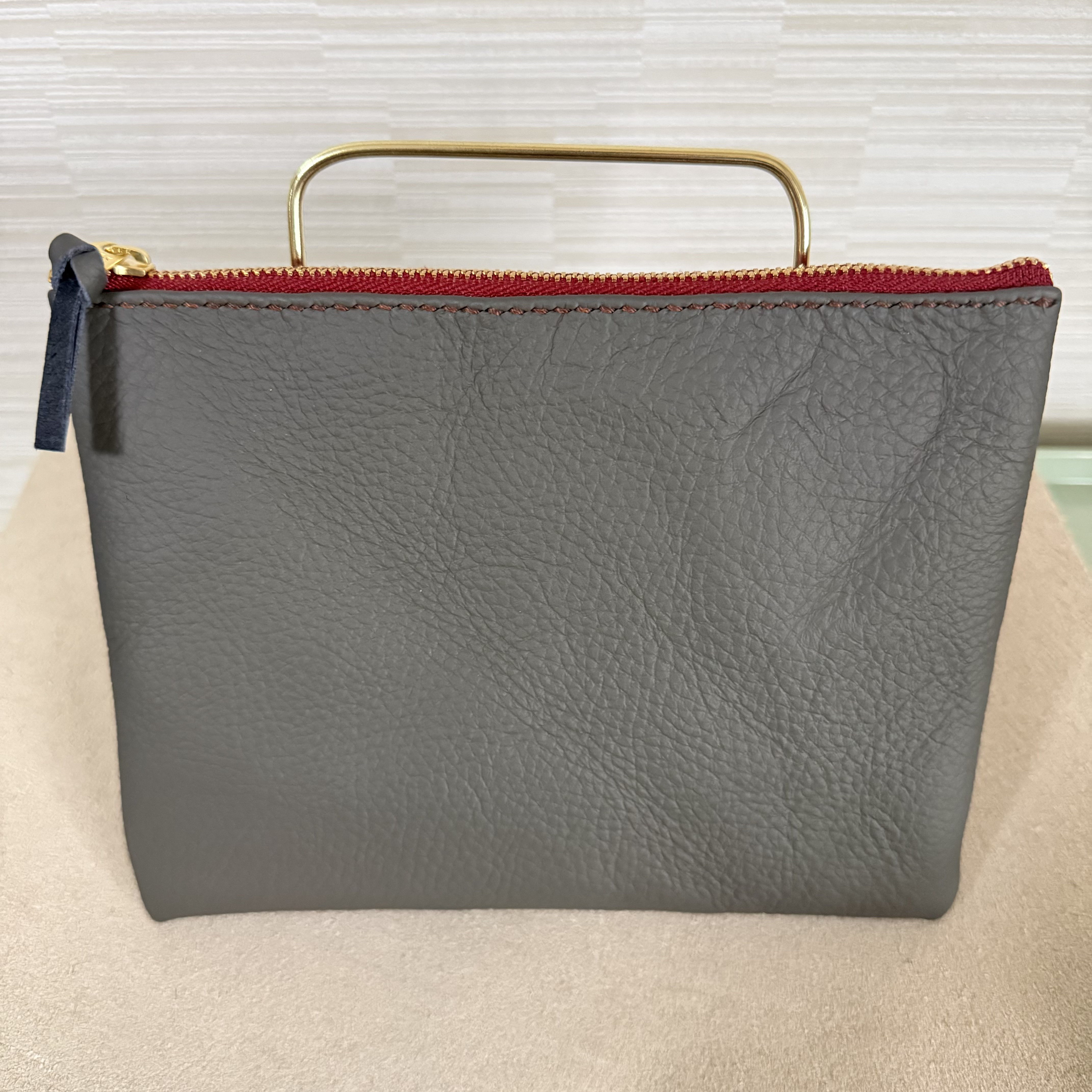 本革レザーポーチ 牛革【手縫い・ハンドメイド品】MP39