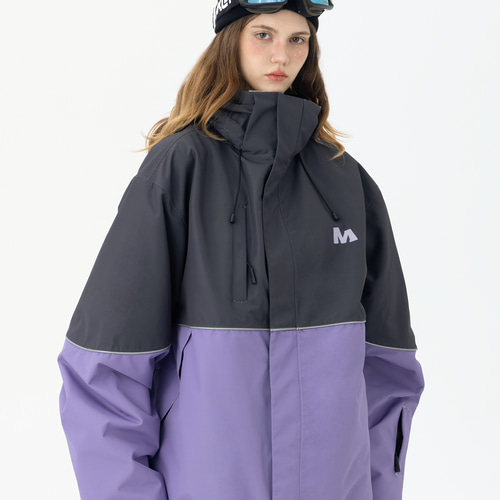 25-26秋冬限定 スノーボードウェア ジャケット パーカー 紫 緑 撥水