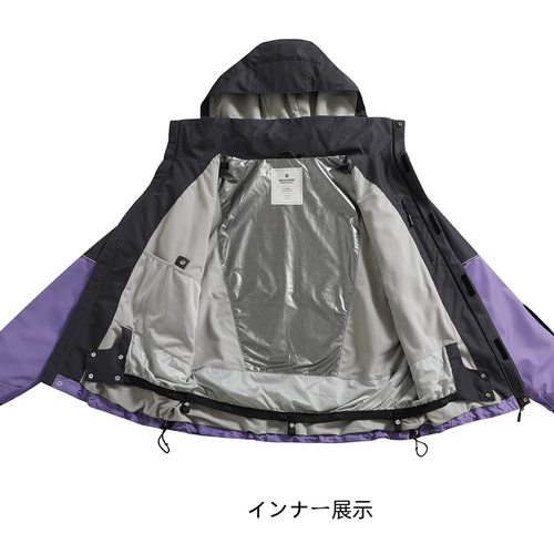 25-26秋冬限定 スノーボードウェア ジャケット パーカー 紫 緑 撥水