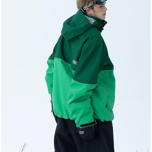 25-26秋冬限定 スノーボードウェア ジャケット パーカー 紫 緑 撥水