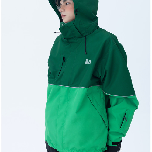 25-26秋冬限定 スノーボードウェア ジャケット パーカー 紫 緑 撥水