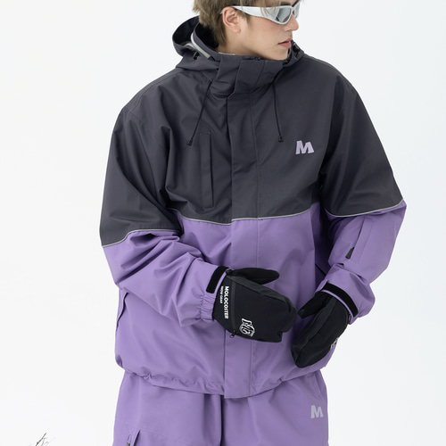 25-26秋冬限定 スノーボードウェア ジャケット パーカー 紫 緑 撥水