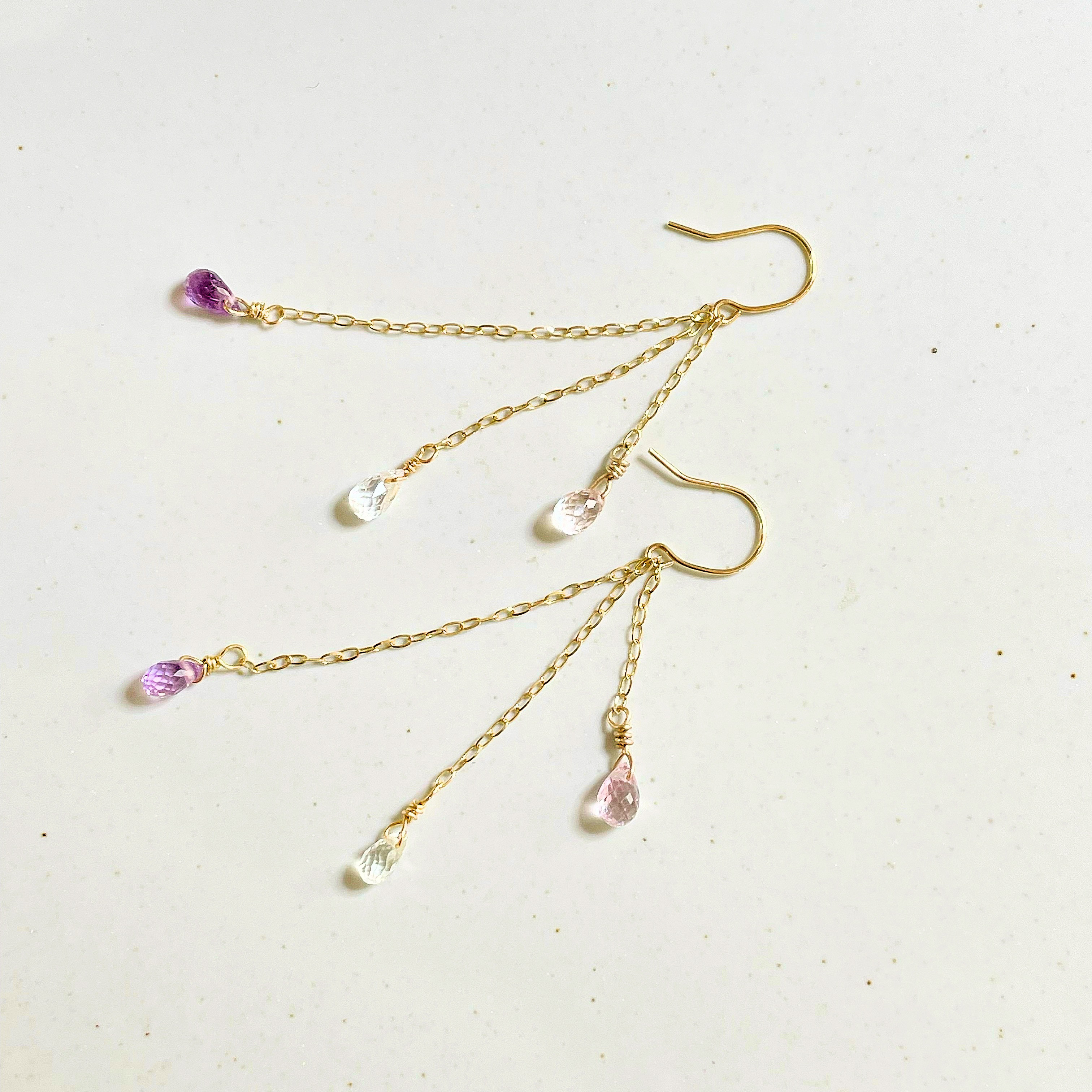 k10 非加熱　ファンシーカラーサファイア　ピアス