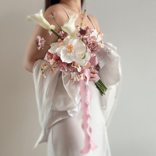 アーティフィシャルフラワーブーケ ウェディングブーケ クラッチブーケ