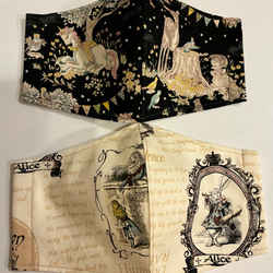 和風猫柄】和柄・青海波に猫ちゃんが可愛い立体マスク 手作り布マスク