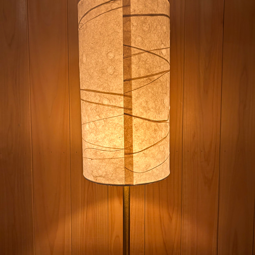 和紙ランプシェード橙角 washi paper Handmade Washi Lampshade “SAYANAMI(さや波)” – 和紙/ランプシェード