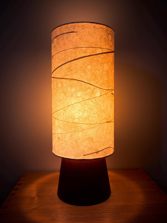 和紙ランプシェード葉模様 washi paper Handmade Washi Lampshade “SAYANAMI(さや波)” – 和紙/ランプシェード