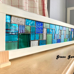 ステンドグラスパネル 昭和レトロガラス モザイク柄 その他インテリア