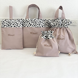 オーダー可♡巾着袋 くま 体操服入れ 名前入り レッスンバッグ 入園