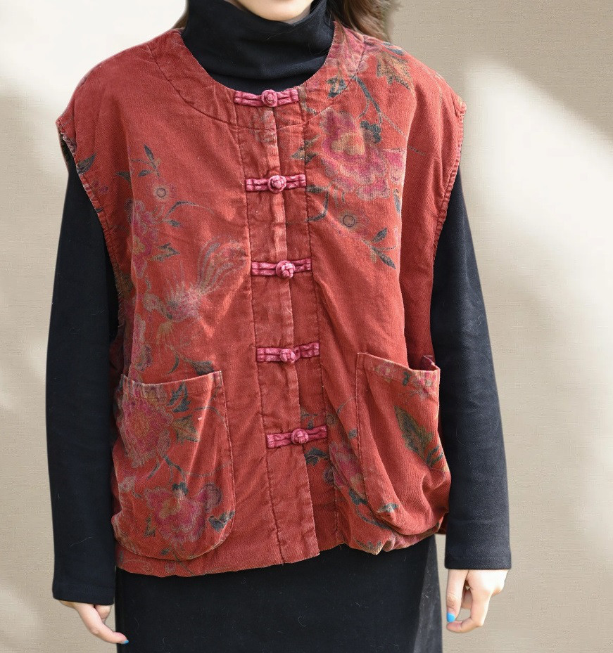 お洒落なベスト　ジャケット　綿　秋冬用