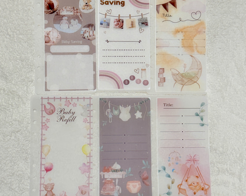 No.50 Babyリフィル A6 リフィル バインダー貯金韓国 その他雑貨 sora