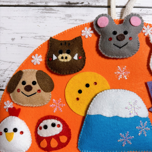 フェルトリース☆干支リース☆壁飾り リース Tama 通販 20220804