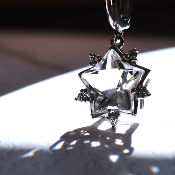 冬の新作【限定2】宝石質 クリスタル スター ジェムカット ペンダント