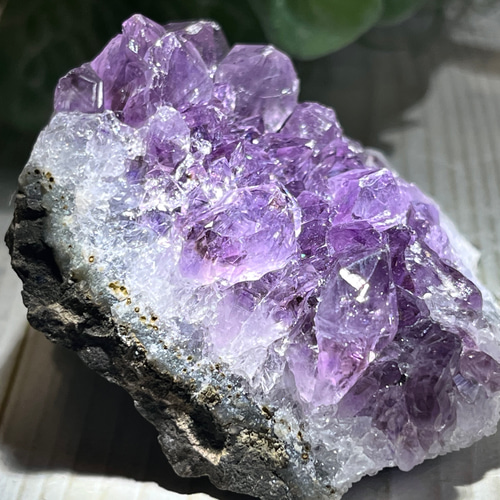 希少⭐ラベンダーアメジストクラスター⭐水晶共生⭐️キラキラシュガー⭐花つきMN2 キラキラ˚✧₊⁎ ウルグアイ産 アメジスト 紫水晶 クラスター 原石