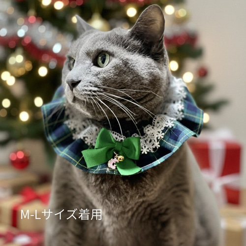 SALE！ 猫用 犬用 フリルスタイ M〜Lサイズ｜おしゃれ つけ襟 首輪