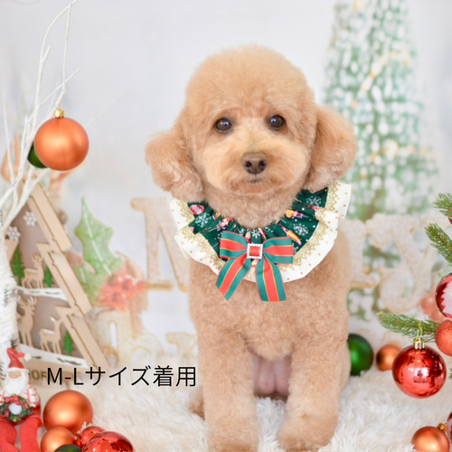 SALE！ 猫用 犬用 フリルスタイ M〜Lサイズ｜おしゃれ つけ襟 首輪