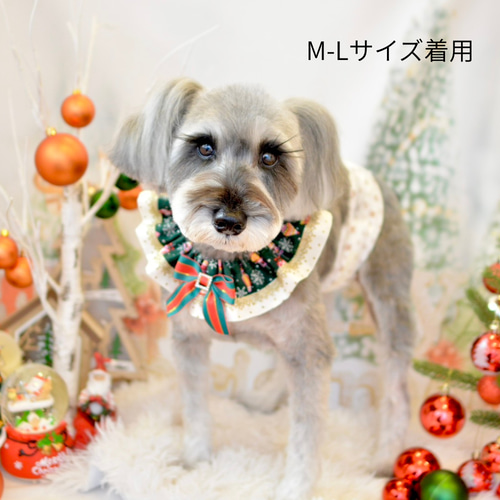 SALE！ 猫用 犬用 フリルスタイ M〜Lサイズ｜おしゃれ つけ襟 首輪
