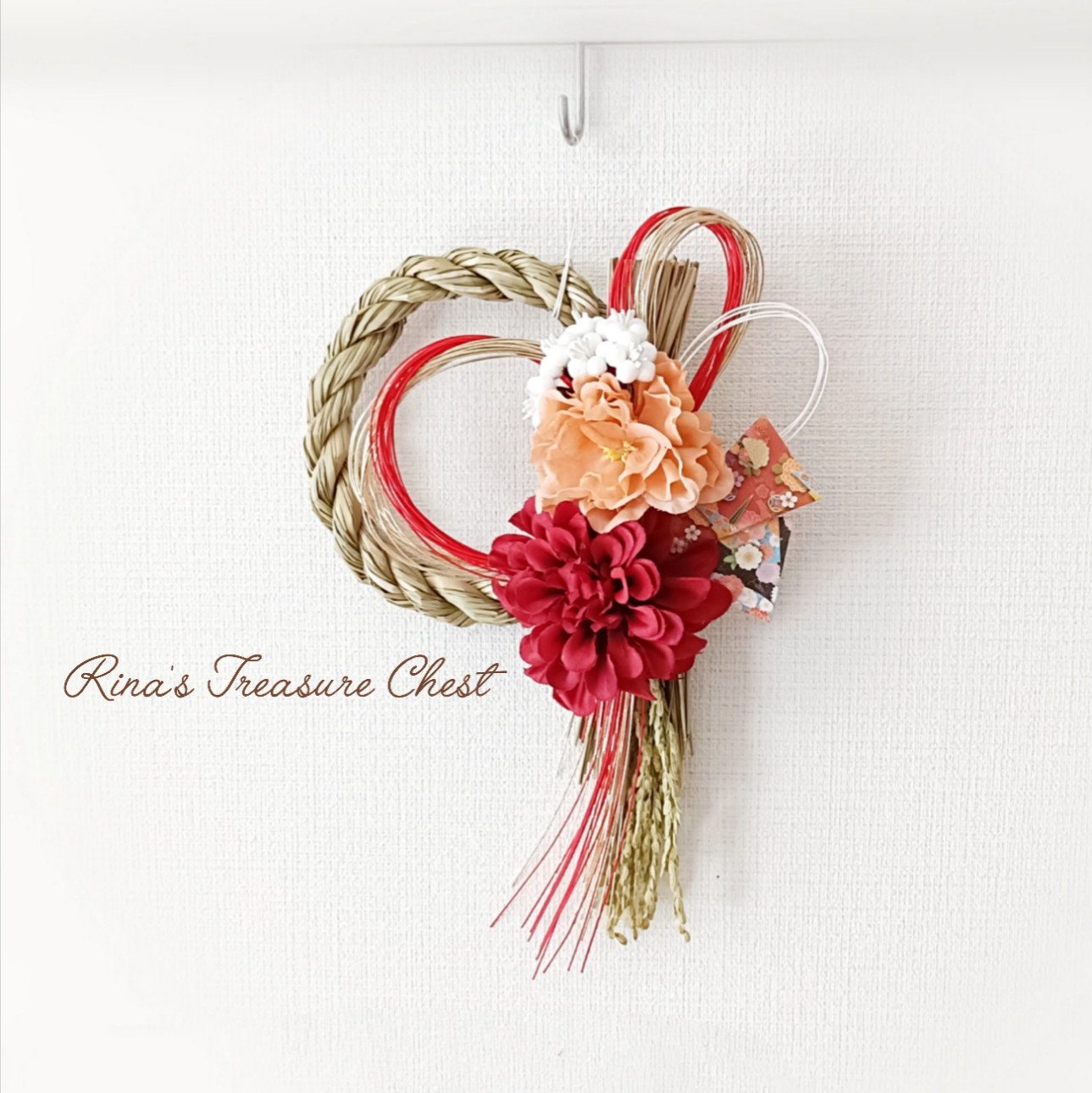 しめ飾り ♡　明るい年になりますように！！！というイメージでお作りいたしました✨️