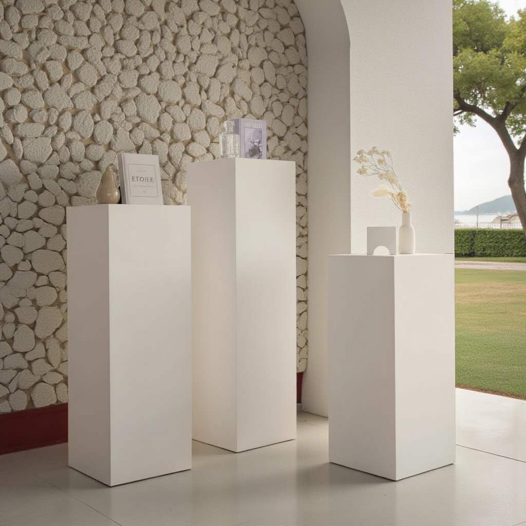 ３点｜結婚式 ウェルカムスペース ディスプレイ台｜展示台・撮影台｜白 ホワイト｜什器｜マルシェ｜店舗什器【co10】